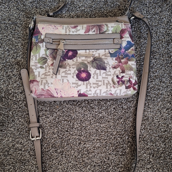 Dana Buchman Handbags - Dana Buchman Purse Faux Leather Handbag Multicolor Floral Shoulder Bag